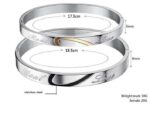 Lover's Gift Titanium Stainless Steel Couple Bangles M01348
