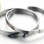 Lover's Gift Titanium Stainless Steel Couple Bangles M01348