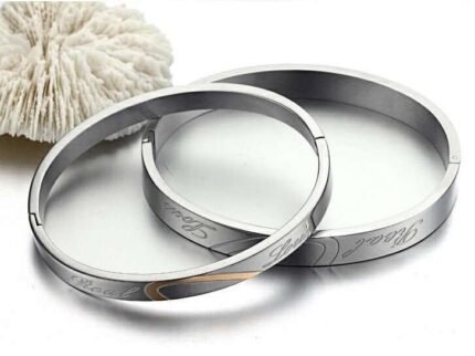 Lover's Gift Titanium Stainless Steel Couple Bangles M01348