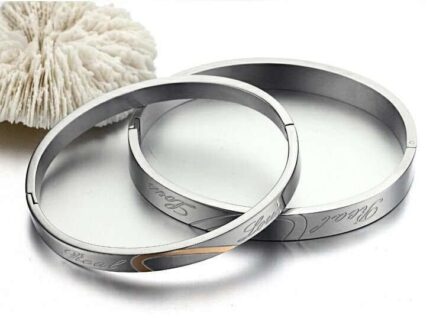 Lover's Gift Titanium Stainless Steel Couple Bangles M01348