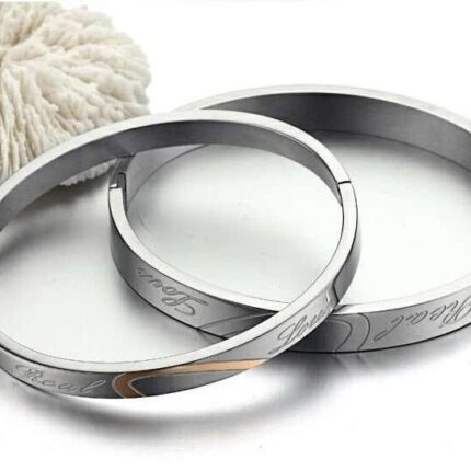 Lover's Gift Titanium Stainless Steel Couple Bangles M01348