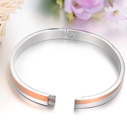 Lovers Gift Titanium Stainless Steel Couple Bangles M01351