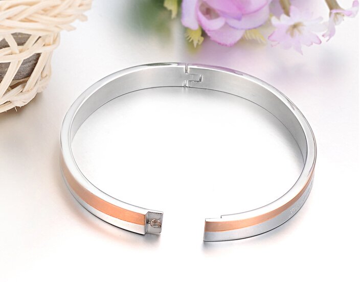 Lovers Gift Titanium Stainless Steel Couple Bangles M01351