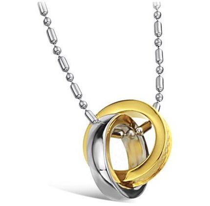 Lovers Gift Titanium Stainless Steel Couple Necklaces M01355