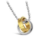 Lovers Gift Titanium Stainless Steel Couple Necklaces M01355