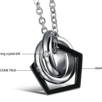 Lover's Gift Titanium Stainless Steel Couple Necklaces M01363