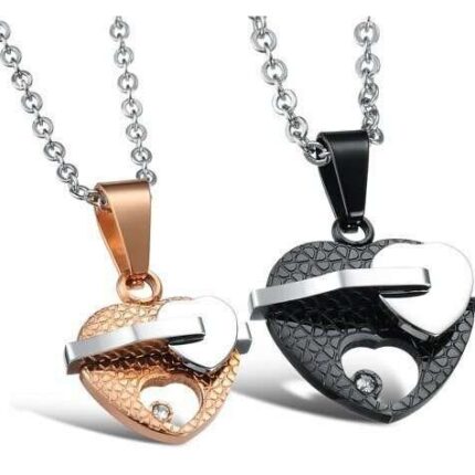 Lovers Gift Titanium Stainless Steel Couple Necklaces M01381