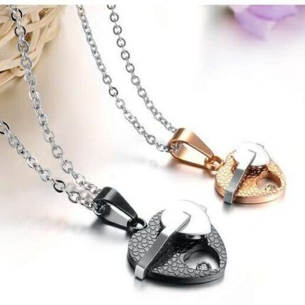 Lovers Gift Titanium Stainless Steel Couple Necklaces M01381