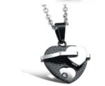 Lovers Gift Titanium Stainless Steel Couple Necklaces M01381