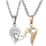 Lovers Gift Titanium Stainless Steel Couple Necklaces M01384