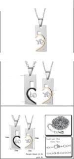 Lovers Gift Titanium Stainless Steel Couple Necklaces M01385