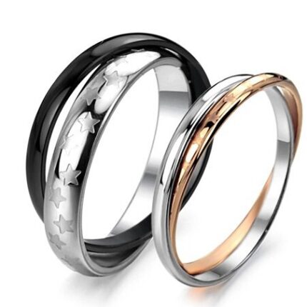 Lovers Gift Titanium Stainless Steel Couple Rings M01349