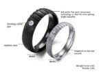 Lovers Gift Titanium Stainless Steel Couple Rings M01353
