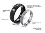 Lovers Gift Titanium Stainless Steel Couple Rings M01353