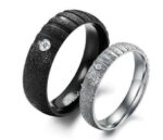 Lovers Gift Titanium Stainless Steel Couple Rings M01353