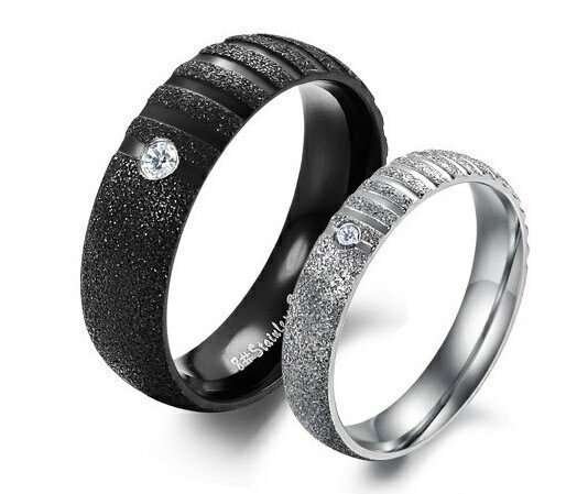 Lovers Gift Titanium Stainless Steel Couple Rings M01353 1 Lovers Gift Titanium Stainless Steel Couple Rings M01353