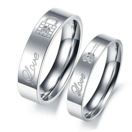 Lovers Gift Titanium Stainless Steel Couple Rings M01380