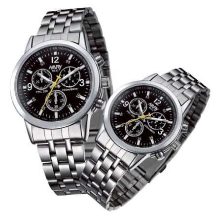 Nary Stainless Steel Original Black Couples Watch M02004