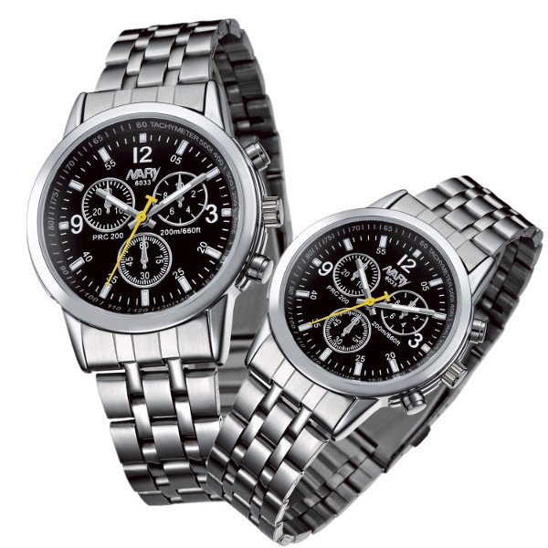 Nary Stainless Steel Original Black Couples Watch M02004