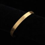 316L Stainless Steel 18K Real Gold Plated Nickel Free 65 mm 2.6 inches Bangle M01575