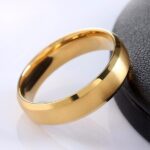 316L Stainless Steel 18K Real Gold Plated Ring M01723