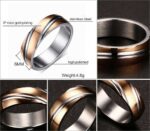 316L Stainless Steel 18K Real Gold Plated Ring M01727