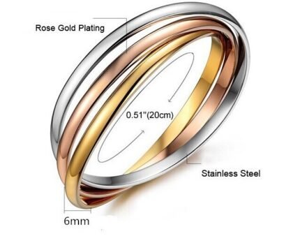 316L Stainless Steel Brand Three Colors Bangle M01354