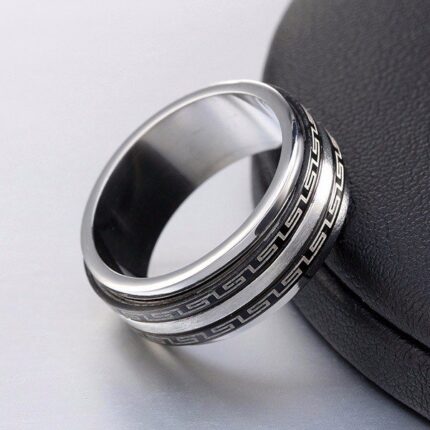 316L Stainless Steel Titanium Plated Men Ring M01725