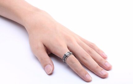 316L Stainless Steel Titanium Plated Men Ring M01725