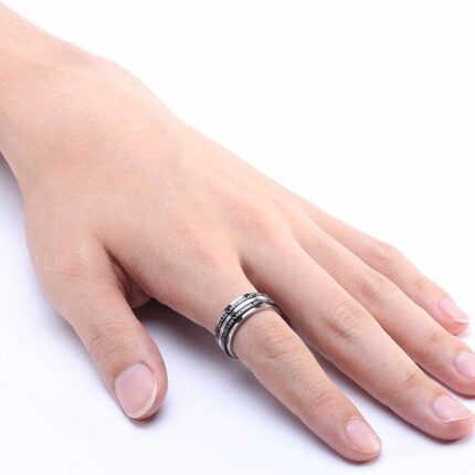 316L Stainless Steel Titanium Plated Men Ring M01725