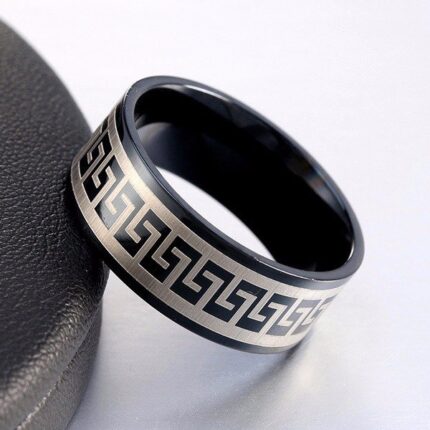 316L Stainless Steel Titanium Plated Men Ring M01729