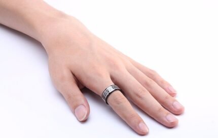 316L Stainless Steel Titanium Plated Men Ring M01729