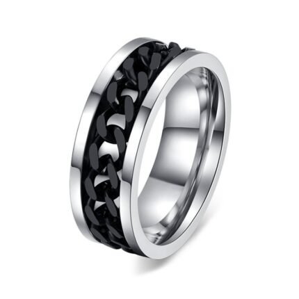 316L Stainless Steel Titanium Plated Men Ring M01732
