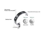 316L Stainless Steel Titanium Plated Men Size 8 Ring M01792