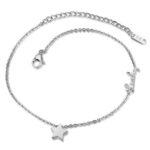 925 Silver Plated Anklet Lucky Bracelet M01678