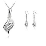 925 Silver Plated Austrian Crystal Jewelry Set M01964