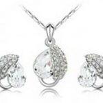 925 Silver Plated Austrian Crystal Jewelry Set M02153