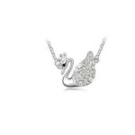 925 Silver Plated Austrian Crystal Necklace M02059