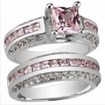 925 Silver Plated Austrian Crystal Pink Ring M01704