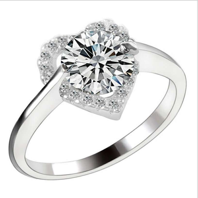 925 Silver Plated Austrian Crystal Ring M01706 1 925 Silver Plated Austrian Crystal Ring M01706