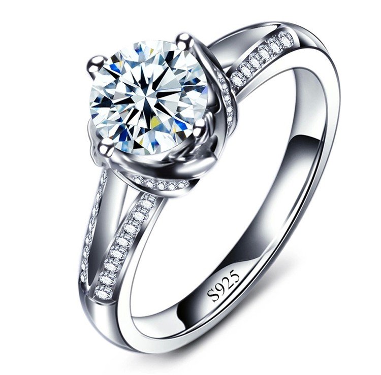 925 Silver Plated Austrian Crystal Ring M01708
