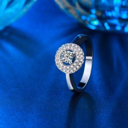 925 Silver Plated Austrian Crystal Ring M01709
