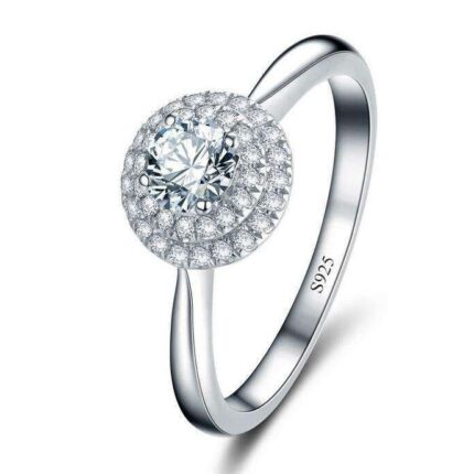 925 Silver Plated Austrian Crystal Ring M01709