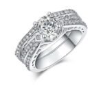 925 Silver Plated Austrian Crystal Ring M01711