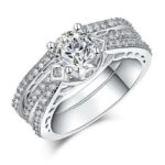 925 Silver Plated Austrian Crystal Ring M01711