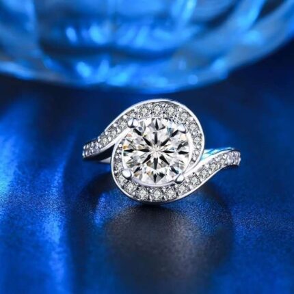 925 Silver Plated Austrian Crystal Ring M01716
