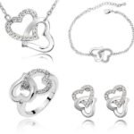 925 Silver Plated Austrian Crystals Jewelry Set M02017