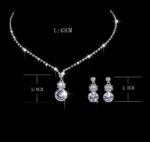 925 Silver Plated Bridal Crystals Jewelry Set M02045