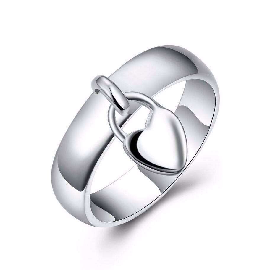 925 Silver Plated Heart Ring M01717 1 925 Silver Plated Heart Ring M01717
