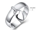 925 Silver Plated Heart Ring M01717
